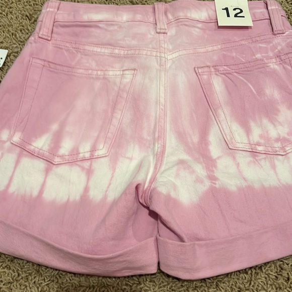 NWT girls gap purple and white tie die denim summer shorts size 12 - Picture 4 of 5